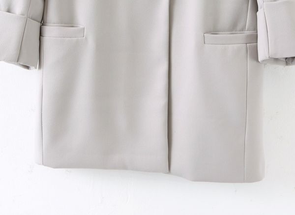 europe and america women's dress 2019 autumn new style fashion elegant-style solid color juan bian xiu suit jacket women's, Black;white
europe and america women's dress 2019 autumn new style fashion elegant-style solid color juan bian xiu suit jacket women's, Black;white