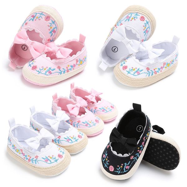new fashion cute baby shoes girls first walkers newborn embroidery flower shoes 0-18m soft sole non-slip bow princess shoes, Black;grey
new fashion cute baby shoes girls first walkers newborn embroidery flower shoes 0-18m soft sole non-slip bow princess shoes, Black;grey