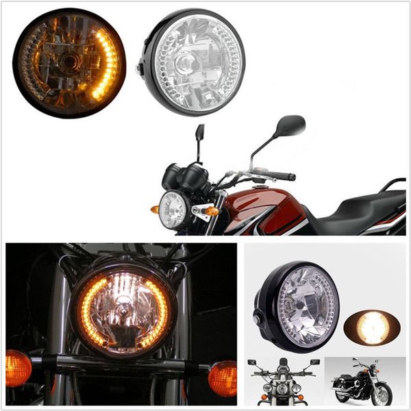 motorcycle modified retro front headlights lamp holder led turn light black bracket 35w 3000k 2250lm motorbike accessories
motorcycle modified retro front headlights lamp holder led turn light black bracket 35w 3000k 2250lm motorbike accessories