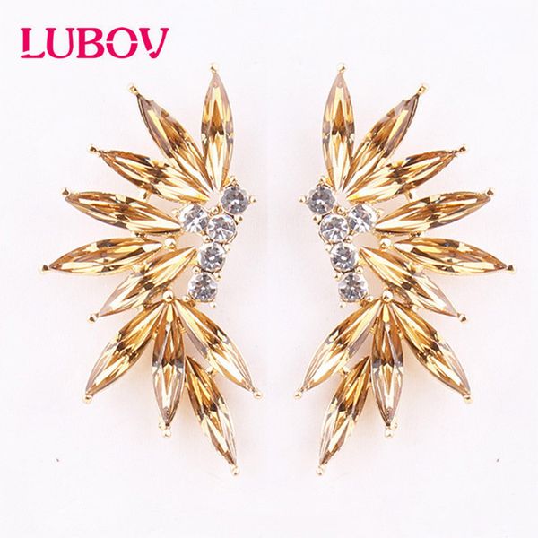 lubov 2 styles colorful wings stud earrings acrylic crystal stone women piercing earrings trendy wedding jewelry christmas gift, Golden;silver
lubov 2 styles colorful wings stud earrings acrylic crystal stone women piercing earrings trendy wedding jewelry christmas gift, Golden;silver
