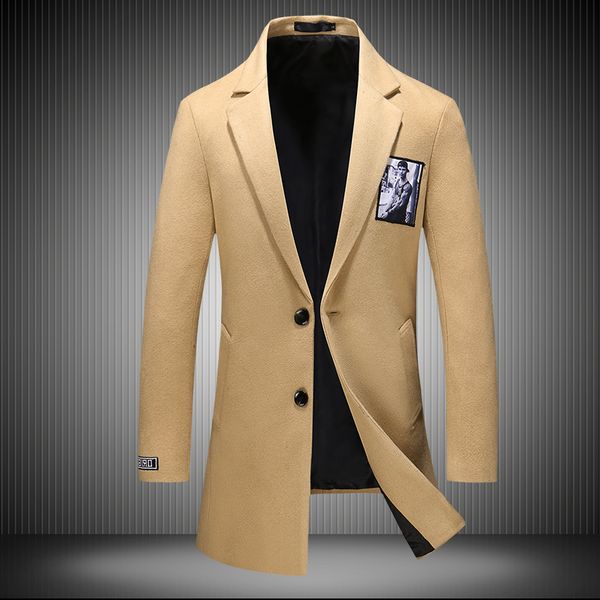 tide new fashion men wool warm autumn winter woolen coat male business casual slim windproof jacket long korean overcoat men, Black
tide new fashion men wool warm autumn winter woolen coat male business casual slim windproof jacket long korean overcoat men, Black