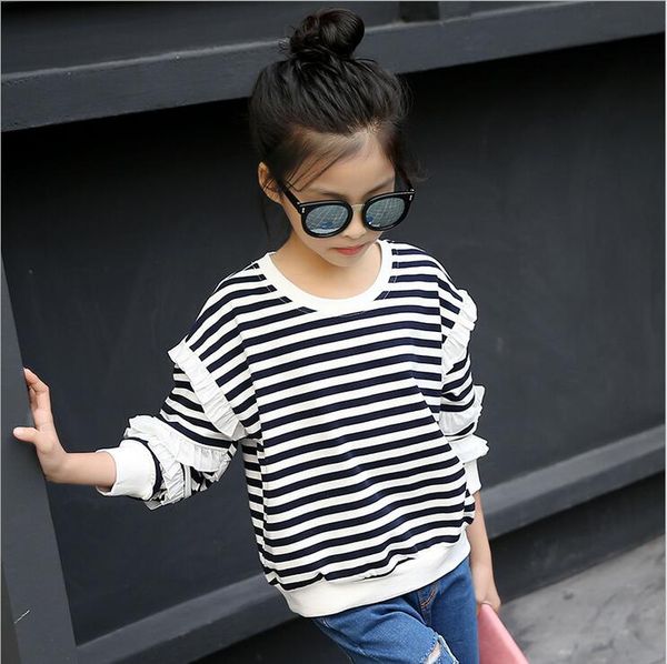 baby girls children t shirts autumn kids clothes teenager girls fashion black/white striped sweatshirt tee fille clothing
baby girls children t shirts autumn kids clothes teenager girls fashion black/white striped sweatshirt tee fille clothing