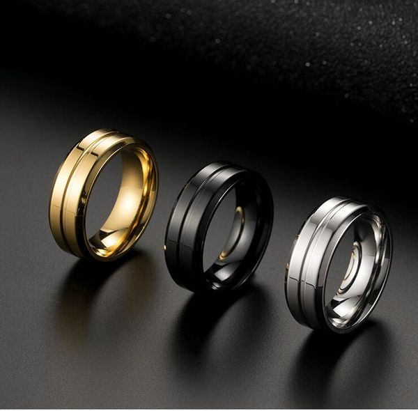 8mm gold color tungsten carbide wedding band ring for man high polished finish grooved center comfort fit size 7 -13, Silver
8mm gold color tungsten carbide wedding band ring for man high polished finish grooved center comfort fit size 7 -13, Silver