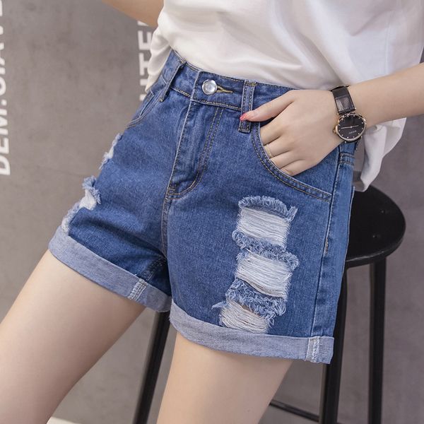 female fashion casual summer cool women denim shorts high waists fur-lined leg-openings plus size short jeans mujer, Blue
female fashion casual summer cool women denim shorts high waists fur-lined leg-openings plus size short jeans mujer, Blue