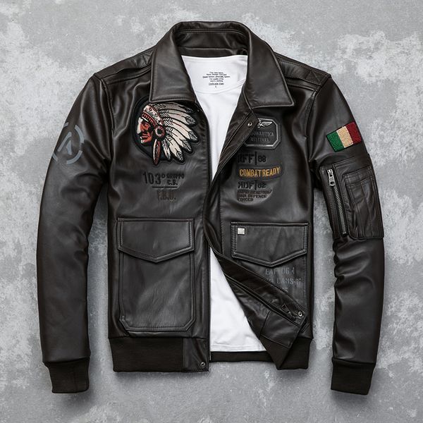 leather jacket, men's jacket, horsehide wax flying suit, brown jacket, Black
leather jacket, men's jacket, horsehide wax flying suit, brown jacket, Black