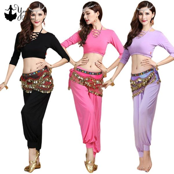 stage wear 2 piece set women belly dance practice costume modal yoga 3/4 sleeve and pants multicolor spring, Black;red
stage wear 2 piece set women belly dance practice costume modal yoga 3/4 sleeve and pants multicolor spring, Black;red