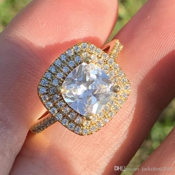 choucong luxury jewelry 925 sterling silver&gold fill cushion shape white z cz diamond promise women wedding band ring gift, Slivery;golden
choucong luxury jewelry 925 sterling silver&gold fill cushion shape white z cz diamond promise women wedding band ring gift, Slivery;golden