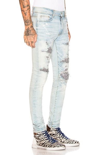 mens designer jeans classic straight biker jeans casual trousers hole cowboy famous brand zipper zebra-stripe patch us size 28-40, Blue
mens designer jeans classic straight biker jeans casual trousers hole cowboy famous brand zipper zebra-stripe patch us size 28-40, Blue