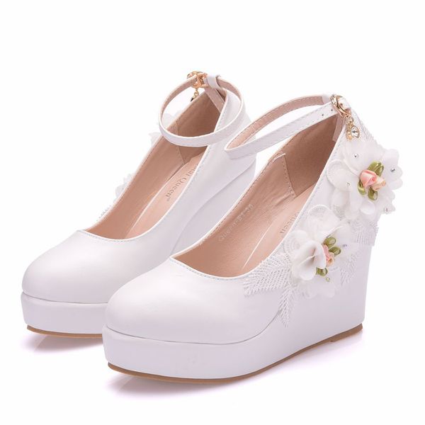 wedding shoes women fashion lace flower a word strap large size platform wedding wedges shoes dropshipping chaussures de mariage, Black
wedding shoes women fashion lace flower a word strap large size platform wedding wedges shoes dropshipping chaussures de mariage, Black