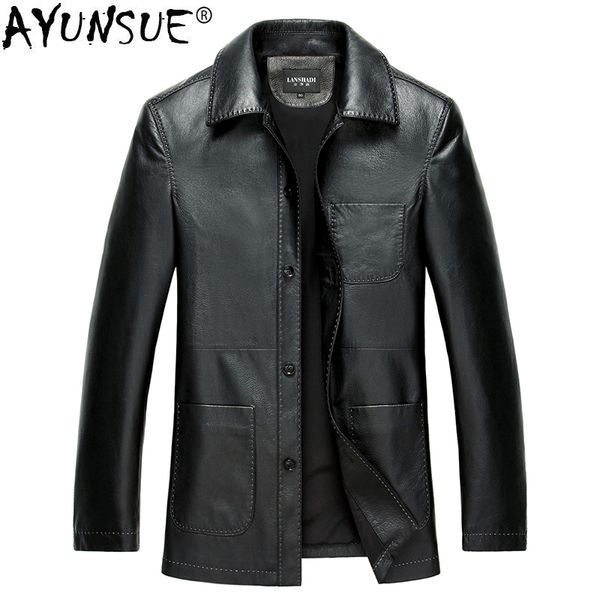 ayunsue 2019 genuine leather jacket men 100% goatskin leather coat windbreaker men's jacket veste en cuir homme kj1634, Black
ayunsue 2019 genuine leather jacket men 100% goatskin leather coat windbreaker men's jacket veste en cuir homme kj1634, Black