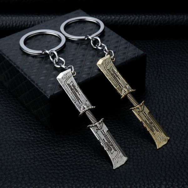 marvel 4 thanos keychain endgame new keyrings double-edged sword metal pendant infinite power gauntlet llaveros, Silver
marvel 4 thanos keychain endgame new keyrings double-edged sword metal pendant infinite power gauntlet llaveros, Silver