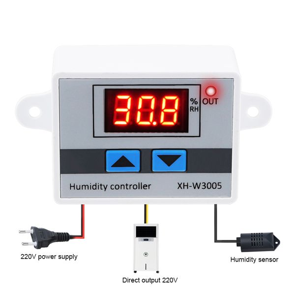xh-w3005 digital humidity controller moisture control switch hygrometer controller 0~99%rh hygrostat 110-220v 24v 12v
xh-w3005 digital humidity controller moisture control switch hygrometer controller 0~99%rh hygrostat 110-220v 24v 12v