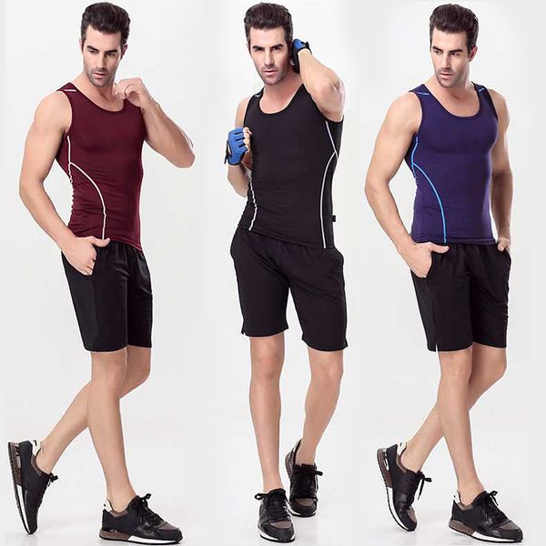quick - action short - sleeved shorts suit men 's gym running two piece suit, White;black
quick - action short - sleeved shorts suit men 's gym running two piece suit, White;black