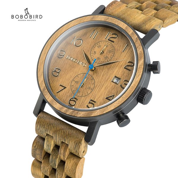 bobo bird relogio masculino business wood metal watch chronograph quality movement wristwatch gift date calendar timepieces s08, Slivery;brown
bobo bird relogio masculino business wood metal watch chronograph quality movement wristwatch gift date calendar timepieces s08, Slivery;brown