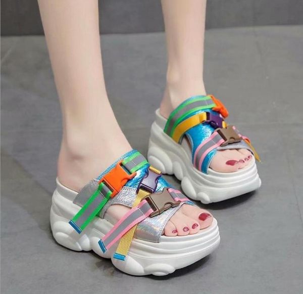 fashion sandals women summer wear slippers 2020 new wild thick bottom casual sports sandals woman platform wedges beach shoes, Black
fashion sandals women summer wear slippers 2020 new wild thick bottom casual sports sandals woman platform wedges beach shoes, Black
