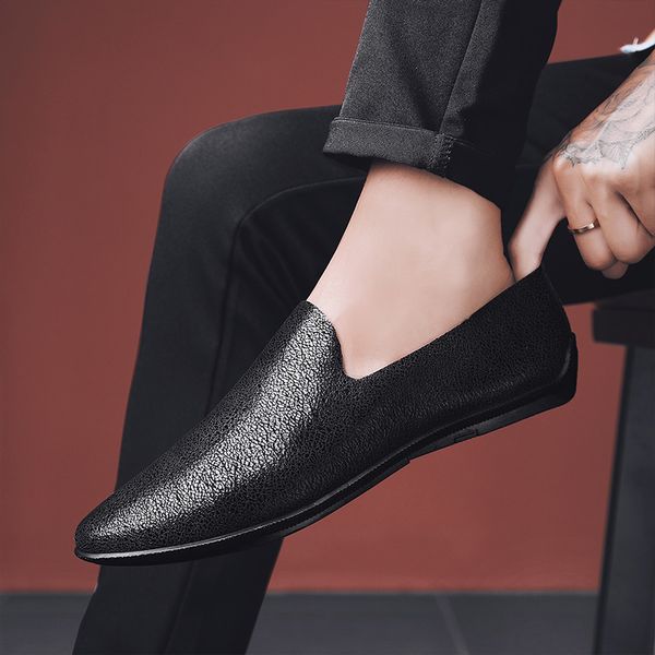 soft men loafers genuine leather moccasins spring summer boat shoes ultra light loafers slip-on drive flats low-shoes men, Black
soft men loafers genuine leather moccasins spring summer boat shoes ultra light loafers slip-on drive flats low-shoes men, Black