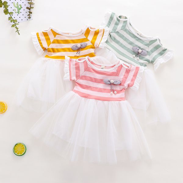 children's wear 2019 summer new girl stitching dress baby baby korean version of the mesh princess dress, Red;yellow
children's wear 2019 summer new girl stitching dress baby baby korean version of the mesh princess dress, Red;yellow