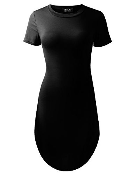 bh b.i.l.y usa women's casual round neck jersey slim fitting mini dolphin t-shirt dress, Black;gray
bh b.i.l.y usa women's casual round neck jersey slim fitting mini dolphin t-shirt dress, Black;gray