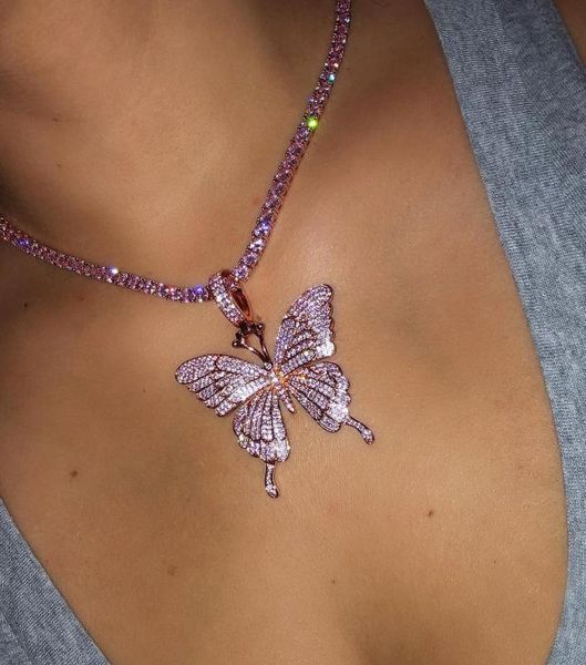 new trendy design butterfly pendant necklaces charming cz crystal micro paved iced out tennis chain hiphop necklace jewelry drop, Silver
new trendy design butterfly pendant necklaces charming cz crystal micro paved iced out tennis chain hiphop necklace jewelry drop, Silver
