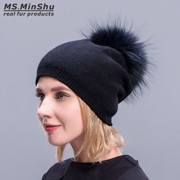 ms.minshu cashmere hats for women pompom beanies fur hat female warm caps with real raccoon fur pompom bobble hat adult
ms.minshu cashmere hats for women pompom beanies fur hat female warm caps with real raccoon fur pompom bobble hat adult