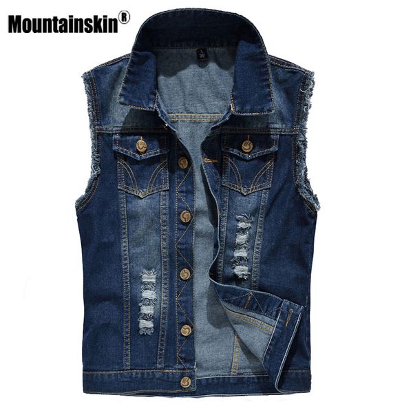mountainskin new men's denim vest fashion sleeveless jeans jackets washed waistcoat man cowboy ripped brand clothing sa436, Black;white
mountainskin new men's denim vest fashion sleeveless jeans jackets washed waistcoat man cowboy ripped brand clothing sa436, Black;white