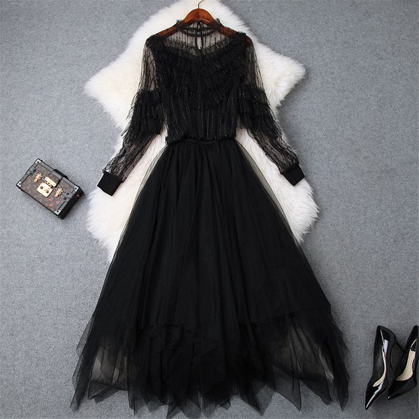 new 2020 spring fashion 2 piece skirt suit set women's long sleeve transparent lace irregular tulle skirt sets, White
new 2020 spring fashion 2 piece skirt suit set women's long sleeve transparent lace irregular tulle skirt sets, White