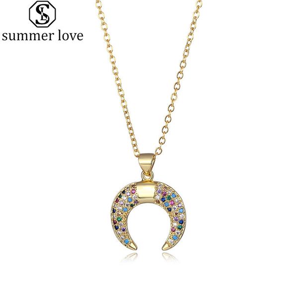 crescent moon necklace vintage colorful cubic zirconia gold necklace for women 18k gold plated ball chain horn pendant jewelry-z, Silver
crescent moon necklace vintage colorful cubic zirconia gold necklace for women 18k gold plated ball chain horn pendant jewelry-z, Silver