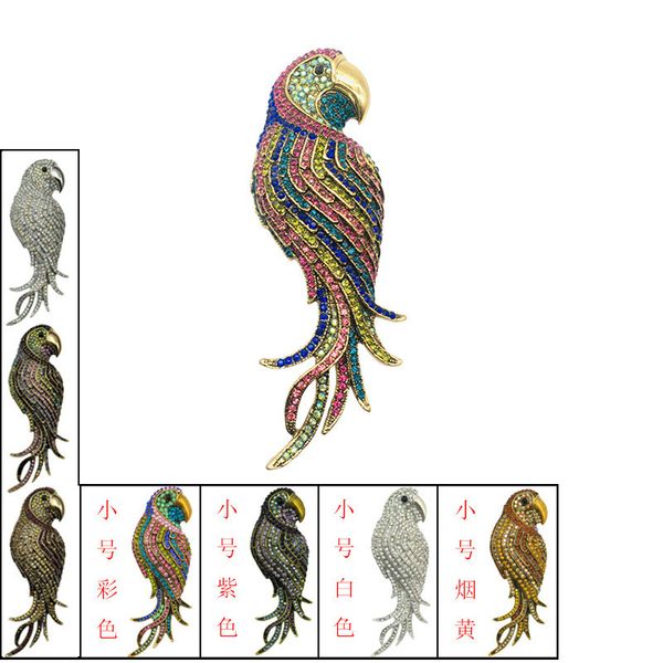 rhinestone vintage parrot brooch, all kinds of animals, big brooch, overcoat, clothing accessories wholesale, Gray 
rhinestone vintage parrot brooch, all kinds of animals, big brooch, overcoat, clothing accessories wholesale, Gray