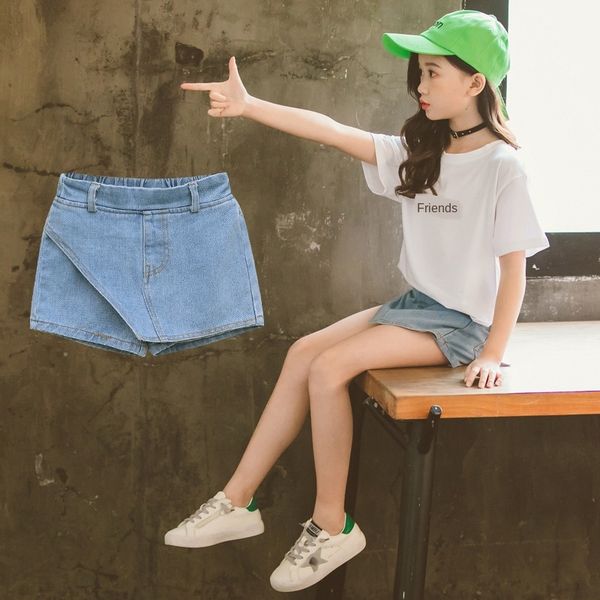girls' jeans 2020 medium denim denim skirt and large children's and primary school students' foreign style skirt, Blue
girls' jeans 2020 medium denim denim skirt and large children's and primary school students' foreign style skirt, Blue