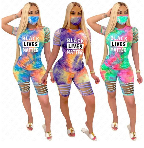 women black lives matter tracksuit summer tie dye two piece shorts set trend tripped holes t-shirt outfit casual sportswear sweatsuit d61206, White
women black lives matter tracksuit summer tie dye two piece shorts set trend tripped holes t-shirt outfit casual sportswear sweatsuit d61206, White