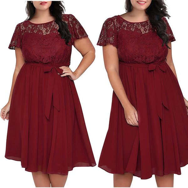 2020 spring and summer new arrive women's plus size dresses women's lace short sleeve lace up dress wglyq59, Black;gray
2020 spring and summer new arrive women's plus size dresses women's lace short sleeve lace up dress wglyq59, Black;gray