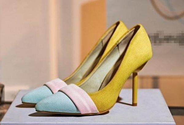 2019 suede women's shoes in spring and autumn with new style high heel fine heel pointed end @94, Black
2019 suede women's shoes in spring and autumn with new style high heel fine heel pointed end @94, Black