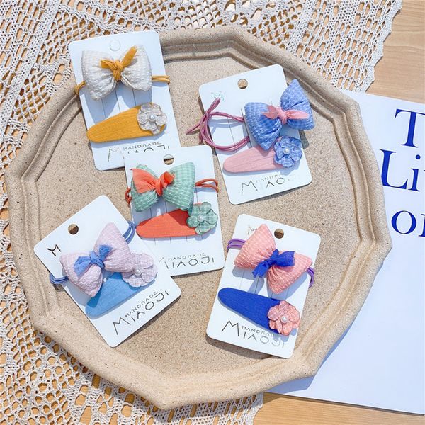 2 pcs new korean children simple fabric bow rubber band fashion sweet girl princess cute flower bb clip hair accessories, Slivery;white
2 pcs new korean children simple fabric bow rubber band fashion sweet girl princess cute flower bb clip hair accessories, Slivery;white