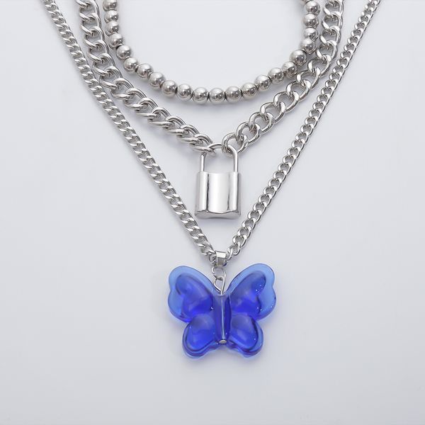 butterfly necklace jewelry link chain butterfly jewelry temperament cold wind mix and match lock-shaped necklace female exaggerate, Silver
butterfly necklace jewelry link chain butterfly jewelry temperament cold wind mix and match lock-shaped necklace female exaggerate, Silver