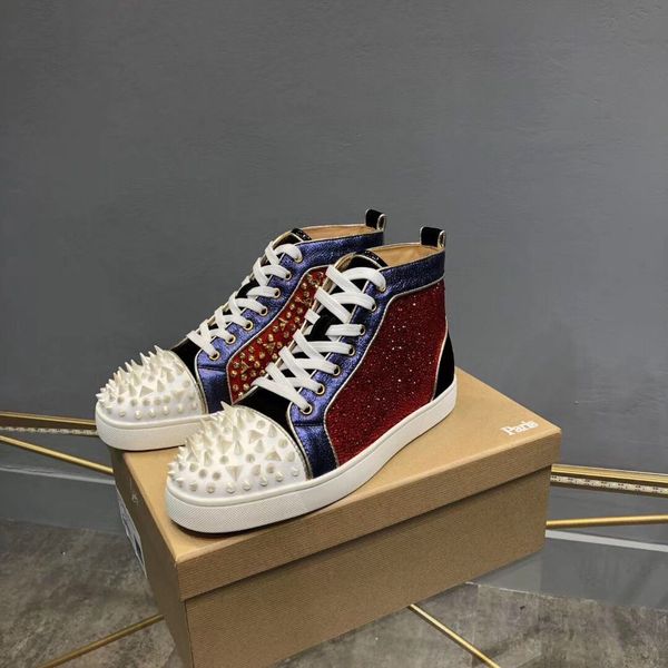 женщины strass обувь red bottom high top шипастого sneaker rhinestone пик пик заклепка красных подошвы studes открытый тренеры тренеры spike, Black
женщины strass обувь red bottom high top шипастого sneaker rhinestone пик пик заклепка красных подошвы studes открытый тренеры тренеры spike, Black