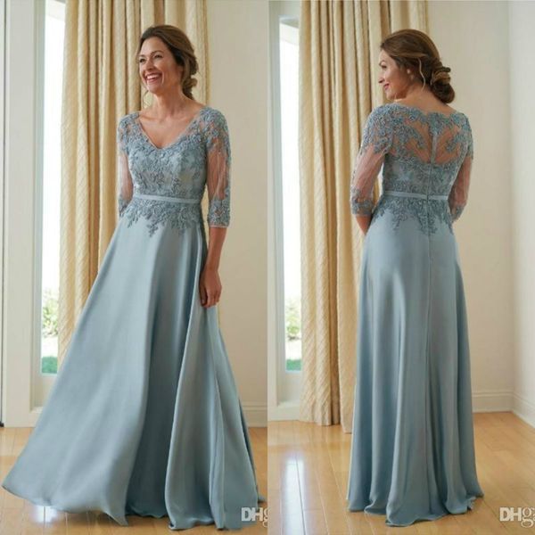 lace mother dresses v neck appliqued 3/4 long sleeves floor length wedding guest gowns custom made mother of the bride dresses, Black;red
lace mother dresses v neck appliqued 3/4 long sleeves floor length wedding guest gowns custom made mother of the bride dresses, Black;red