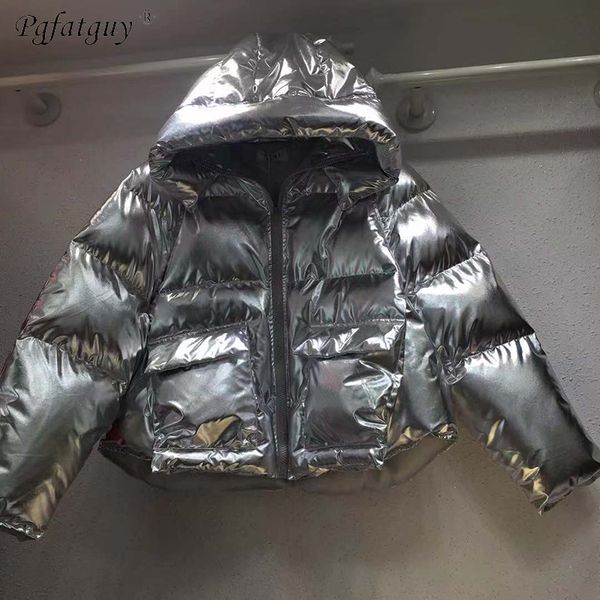 winter new oversized down cotton jacket women fashion metal silver hooded warm short padded parka bomber streetwear women's coat, Black
winter new oversized down cotton jacket women fashion metal silver hooded warm short padded parka bomber streetwear women's coat, Black