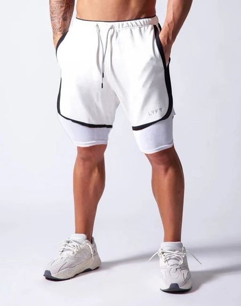 men's shorts summer sports shorts, double-training stretch trend pants, casual running fitness slim muscle pants, White;black
men's shorts summer sports shorts, double-training stretch trend pants, casual running fitness slim muscle pants, White;black