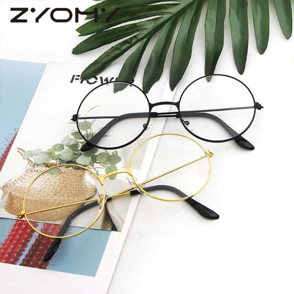 zyomy round metal frame ultralight vintage glasses brand design classic myopia optical mirror flat lens oversized shade, Black
zyomy round metal frame ultralight vintage glasses brand design classic myopia optical mirror flat lens oversized shade, Black