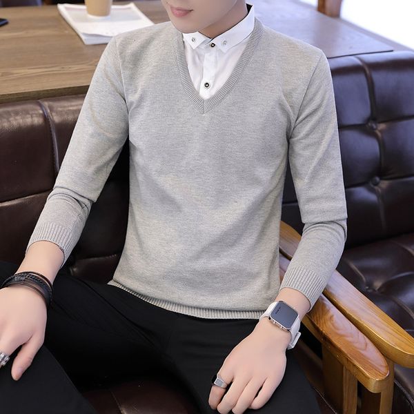 false two sweater men red gray black teenagers long sleeve spring autumn pullovers turn-down collar casual mens sweater new, White;black
false two sweater men red gray black teenagers long sleeve spring autumn pullovers turn-down collar casual mens sweater new, White;black