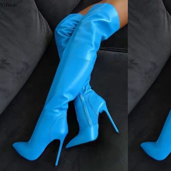 rontic new stylish women winter over the knee boots thin high heels boots pointed toe blue party shoes women us size 5-15, Black
rontic new stylish women winter over the knee boots thin high heels boots pointed toe blue party shoes women us size 5-15, Black