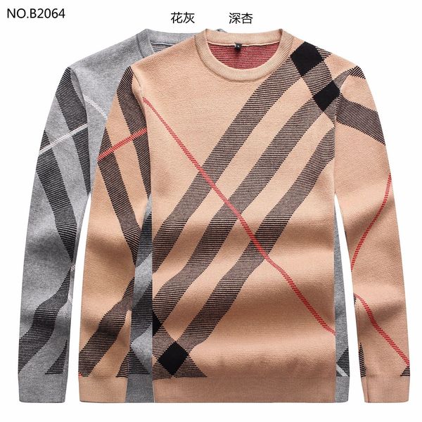 2019 new men's long sleeve knitted sweater 19102034, White;black