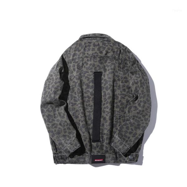 aboorun men's leopard denim jacket fashion ribbon streetwear hip hop jeans jacket harajuku oversized denim for male r32031, Black;brown
aboorun men's leopard denim jacket fashion ribbon streetwear hip hop jeans jacket harajuku oversized denim for male r32031, Black;brown