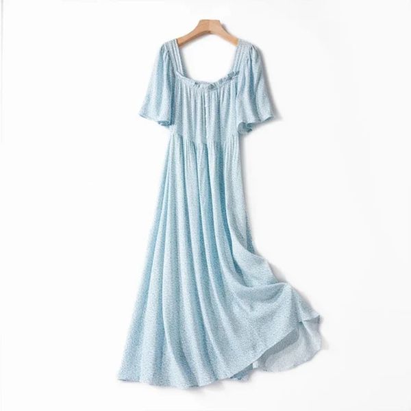 women floral sweet maxi dress 2020 summer backless slim waist lady square collar female pleated long dresses for holiday party, Black;gray
women floral sweet maxi dress 2020 summer backless slim waist lady square collar female pleated long dresses for holiday party, Black;gray