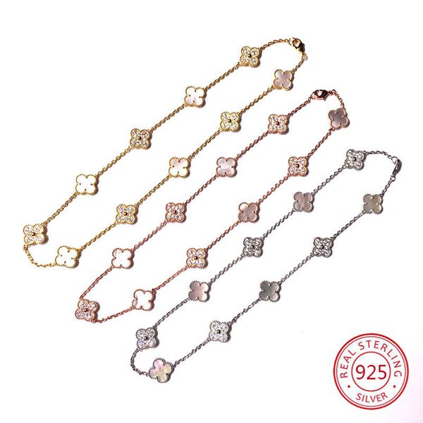 100% s925 sterling silver necklace four-leaf clover fashion wild ten flower clavicle chain to send gifts for lovers 2019 new hot
100% s925 sterling silver necklace four-leaf clover fashion wild ten flower clavicle chain to send gifts for lovers 2019 new hot