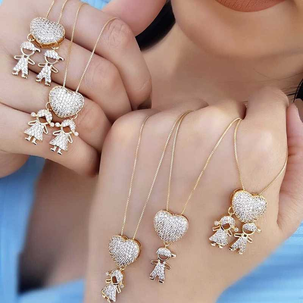 luxury heart boy girl pendant necklace gold color chain colorful zircon chocker necklace kids bohemian women fashion jewelry cz, Silver
luxury heart boy girl pendant necklace gold color chain colorful zircon chocker necklace kids bohemian women fashion jewelry cz, Silver