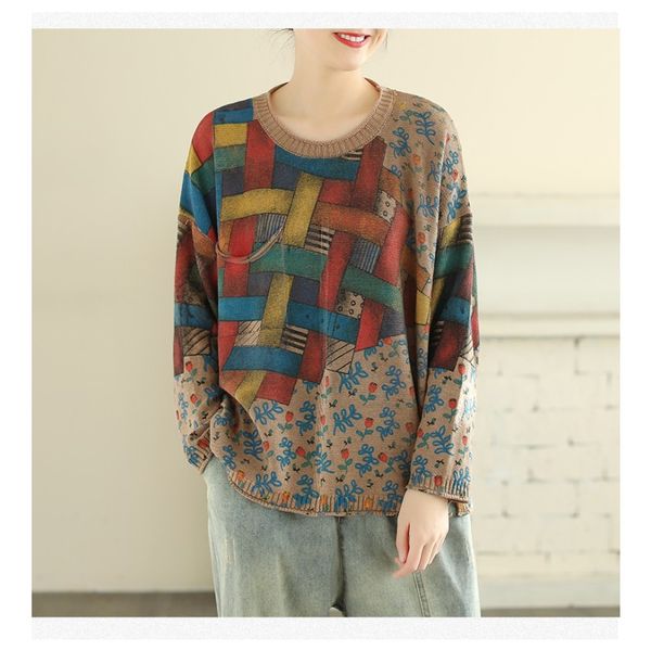 oil painting doodle retro pullover sweater 2020 spring, White;black
oil painting doodle retro pullover sweater 2020 spring, White;black