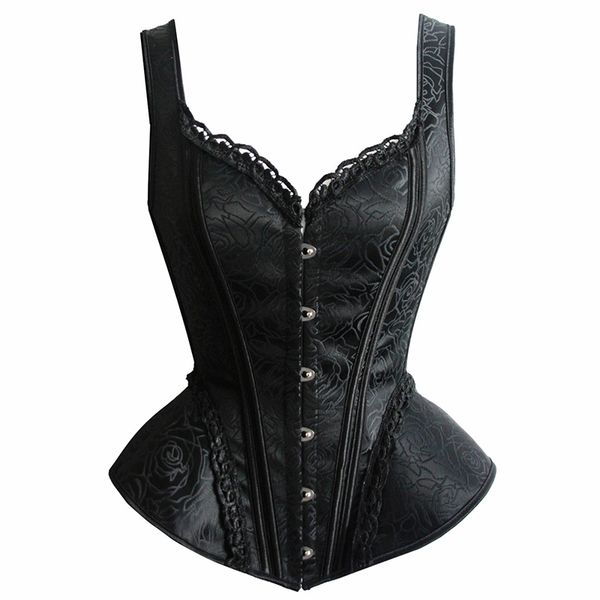 retro victorian corset steampunk floral boned corsets women lace strap slim bustiers gothic lace up corselet, Black;white
retro victorian corset steampunk floral boned corsets women lace strap slim bustiers gothic lace up corselet, Black;white