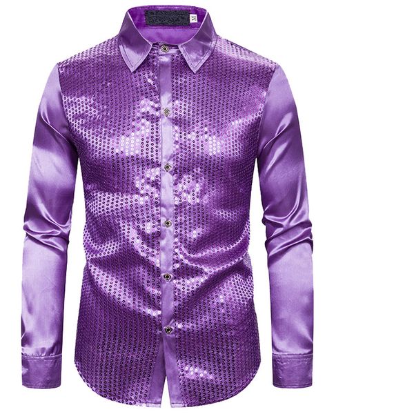 fashionable men's long-sleeved sequin shirts 2020 new loose and comfortable men stage shirt european size s l xl xxl, White;black
fashionable men's long-sleeved sequin shirts 2020 new loose and comfortable men stage shirt european size s l xl xxl, White;black
