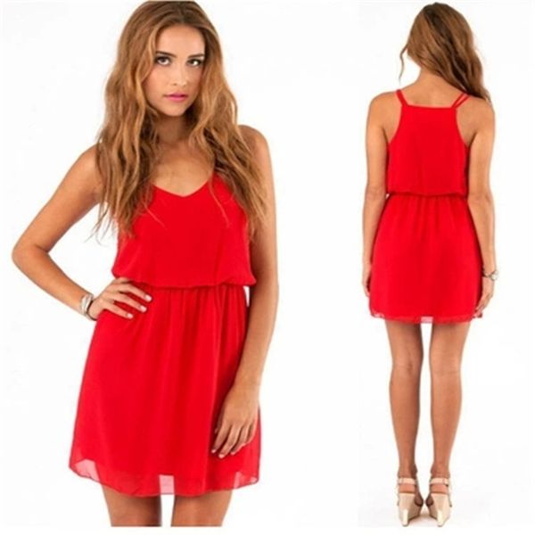 goplus 2016 summer style chiffion party dress women casual v neck beach dress sleeveless red black sweet mini dresses plus size, White;black
goplus 2016 summer style chiffion party dress women casual v neck beach dress sleeveless red black sweet mini dresses plus size, White;black